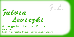 fulvia leviczki business card